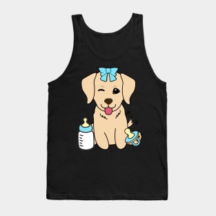 Cute golden retreiver is a baby Tank Top